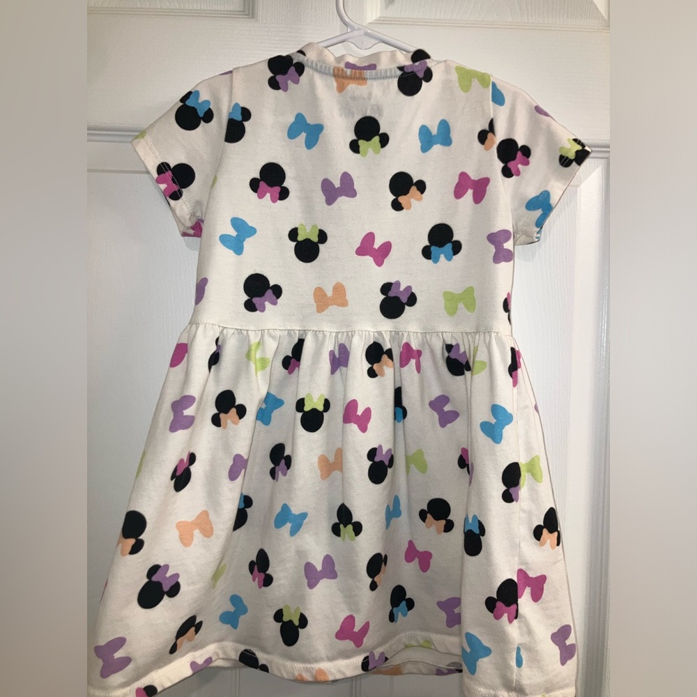 Minnie Mouse Silhouette & Bows Short Sleeve Dress, Disney 5T, EUC - Picture 7 of 7
